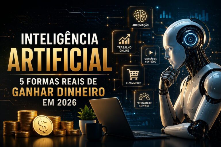 5 formas reais de ganhar dinheiro com Inteligência Artificial em 2026